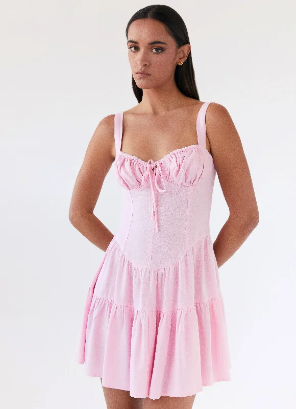 Asymmetric DressLucie Linen Mini Dress - Pink