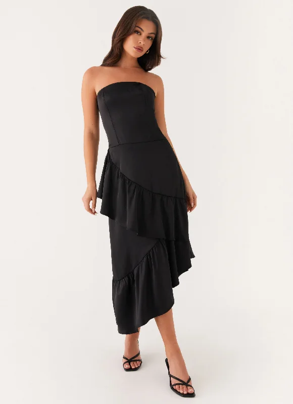 women's travel dressesBeatrice Midi Dress - Black