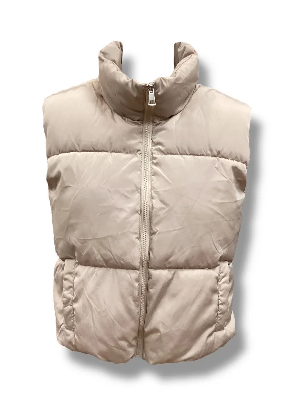 women's coats with liningVest Puffer & Quilted By Clothes Mentor In Beige, Size: L