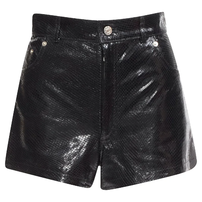 women's casual day shortsManokhi scaled leather high waisted shorts