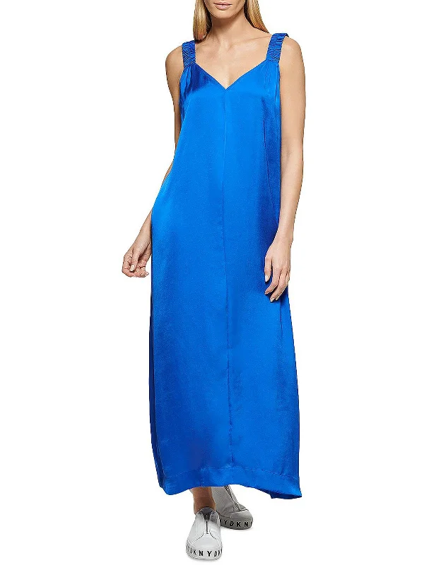 women's versatile dressesWomens Ruched Long Maxi Dress