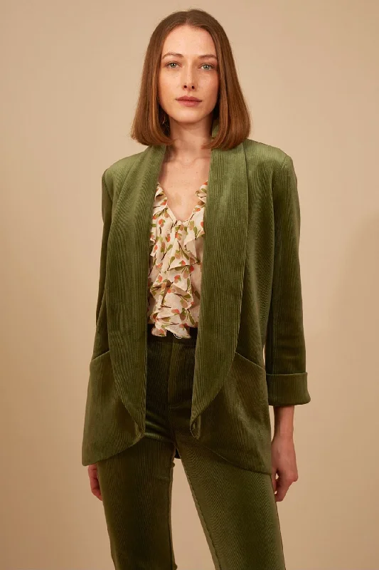 women's coats for special occasions and everyday eleganceCorrie Bratter Boyfriend Jacket in Green