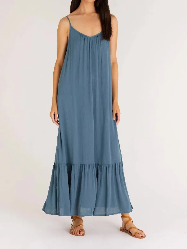 Glitter DressRocco Maxi Dress In Caribbean Blue