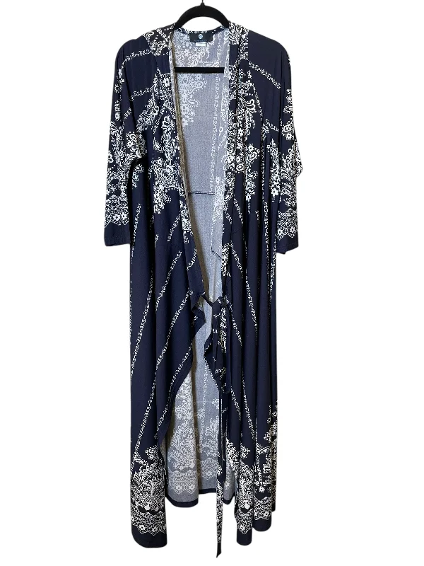 women's limited-edition dressesDress Casual Maxi By Clothes Mentor In Blue & White, Size: 3x