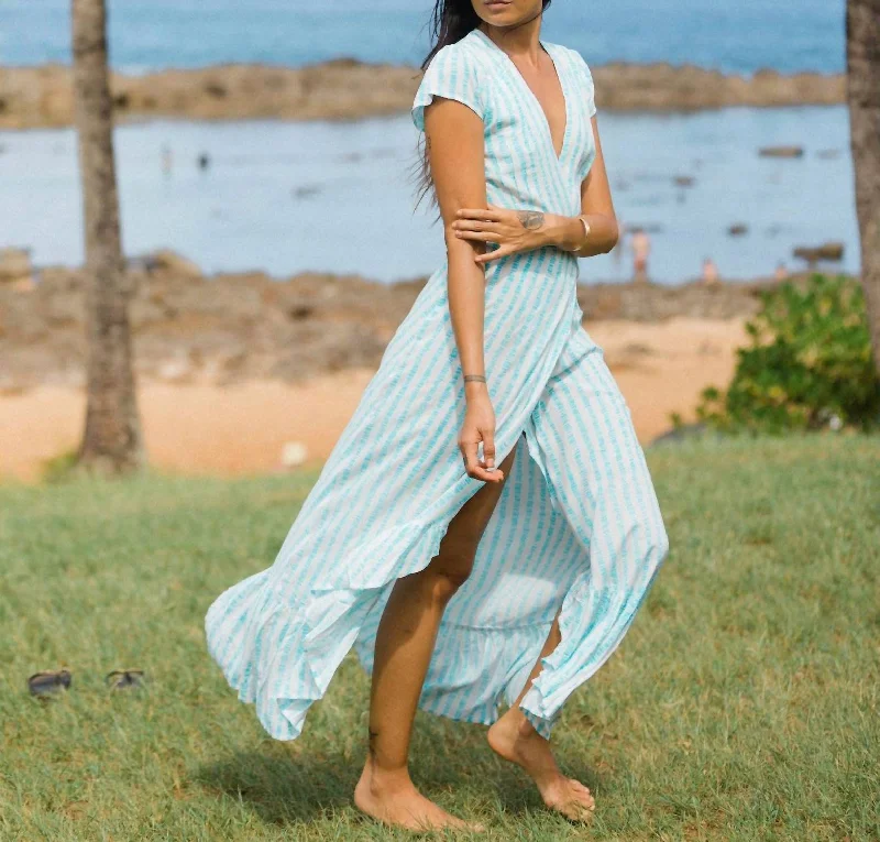 Lace DressBimini Wrap Dress in Blue Multi