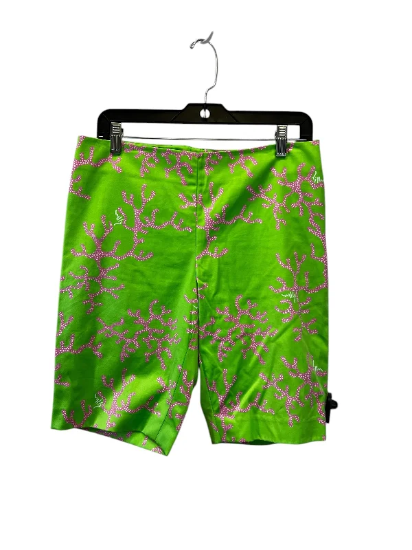 women's stretch shortsShorts By Lilly Pulitzer In Green & Pink, Size: 8