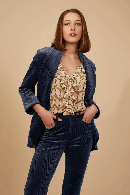 women's coats with cropped lengthsCorrie Bratter Boyfriend Jacket in Navy