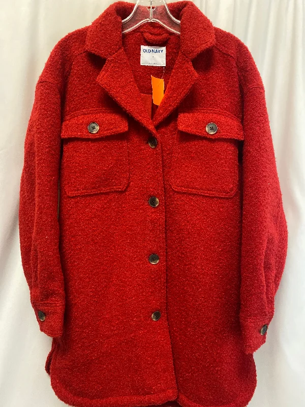 women's coats for vintage fashion enthusiastsCoat Peacoat By Old Navy In Red, Size: M