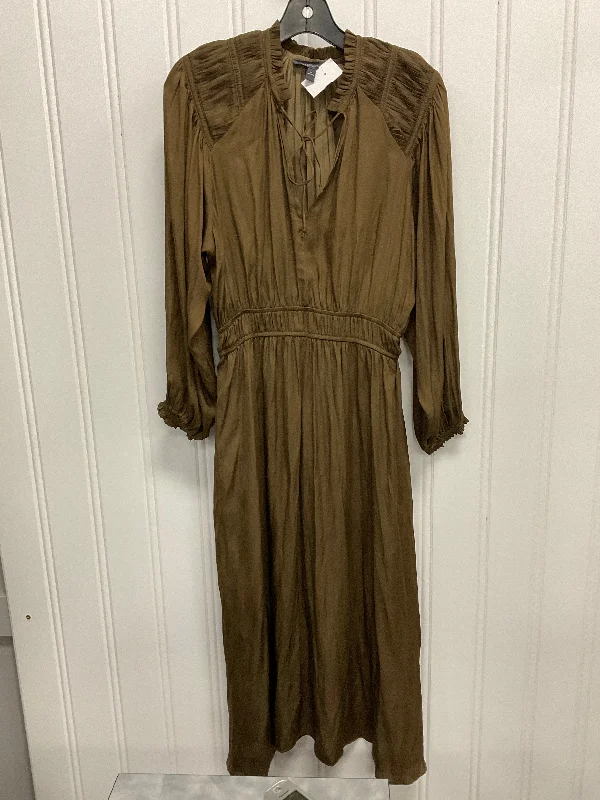 Zipper DressDress Casual Maxi By Clothes Mentor In Bronze, Size: M