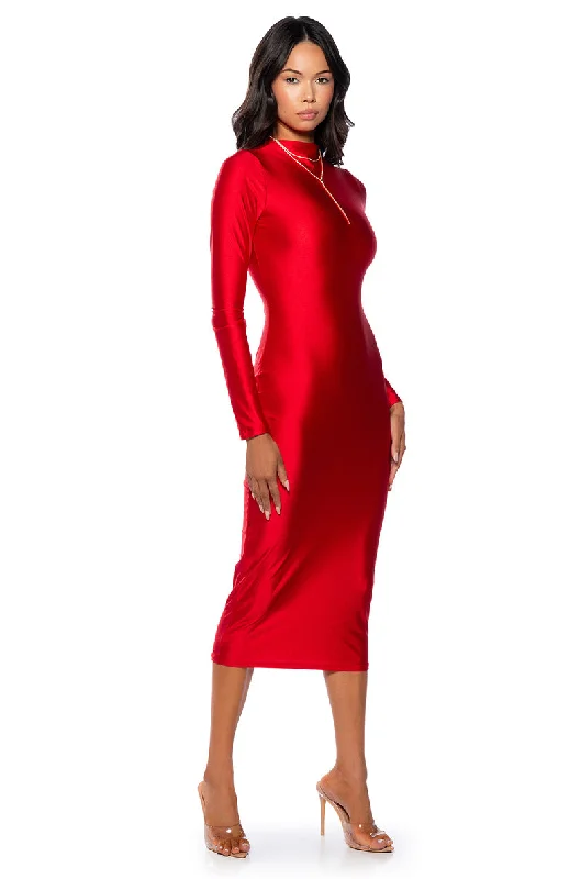 women's bodycon dressesONE OF ONE LONG SLEEVE MIDI DRESS