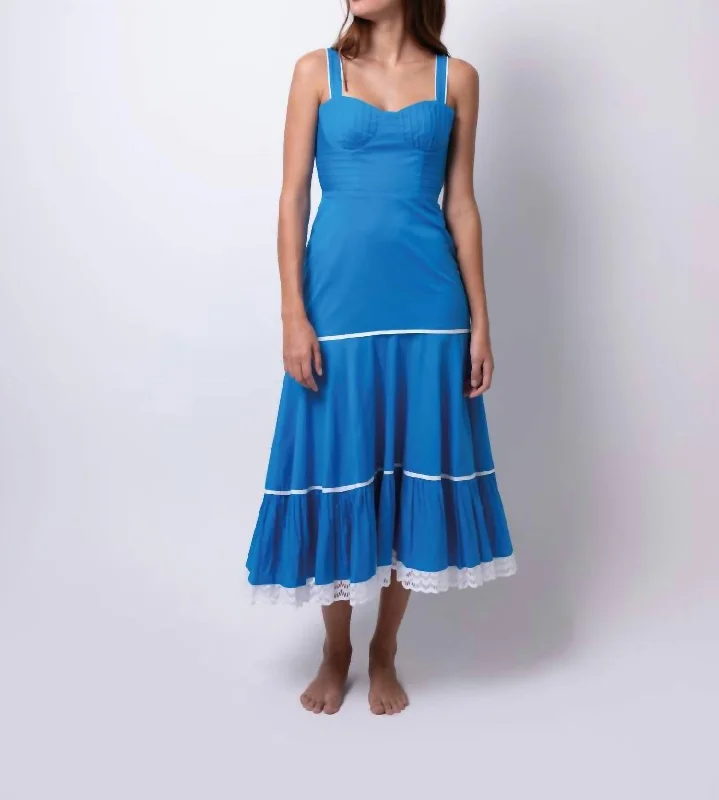 women's lace dressesRenatta Maxi Dress In Blue