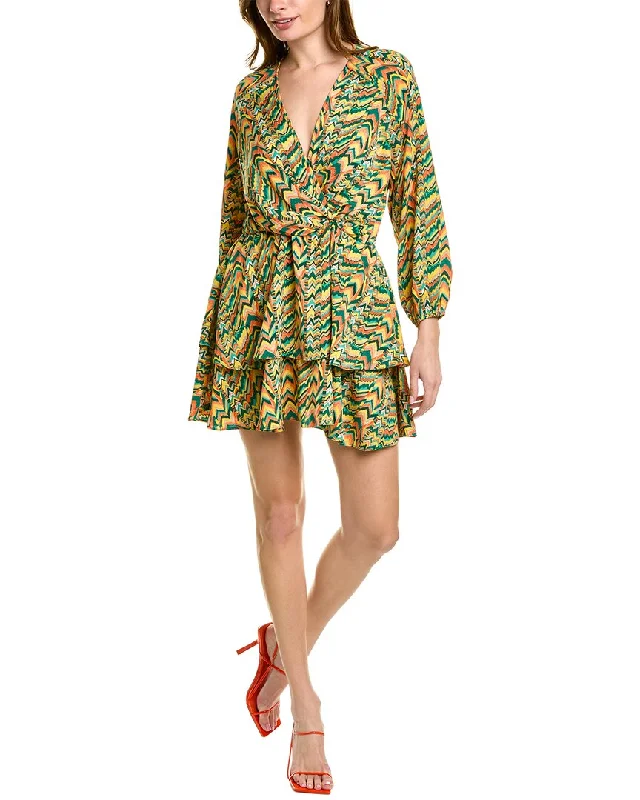 women's curve-hugging dressesANNA KAY Surplice Mini Dress