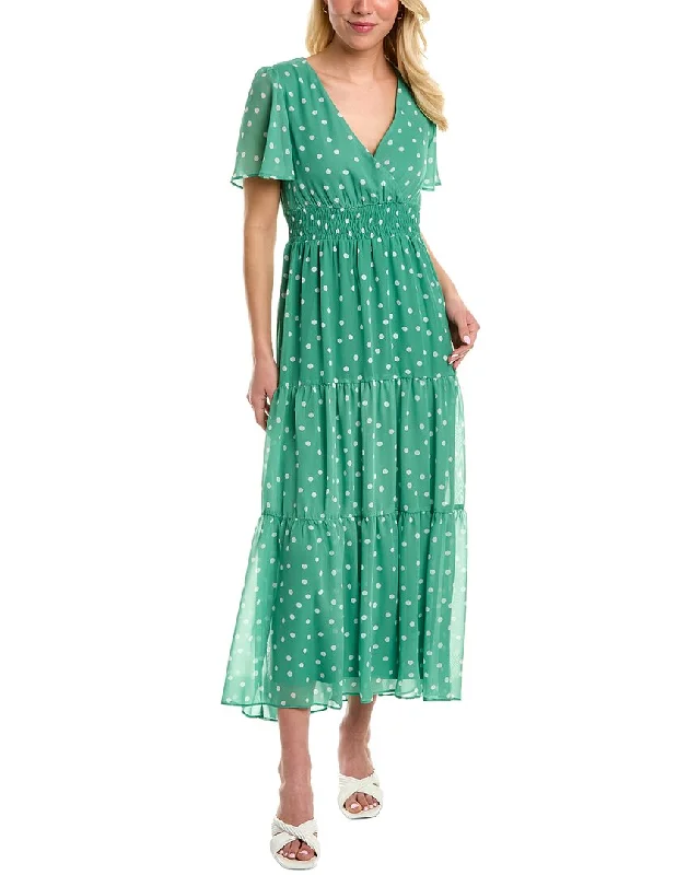 women's casual Friday dressesMAISON TARA Polka Dot Maxi Dress