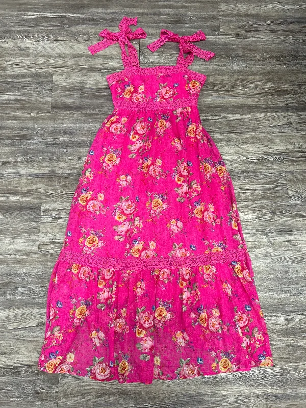 Tea-Length DressDress Casual Maxi By By The River In Pink, Size: M