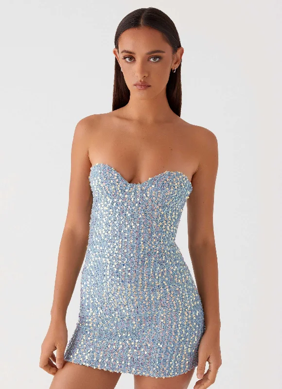 Embellished DressDisturbia Sequin Mini Dress - Sequin Denim