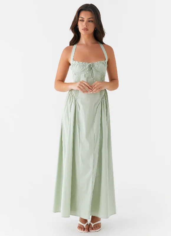 Chic DressOlenna Halterneck Midi Dress - Sage