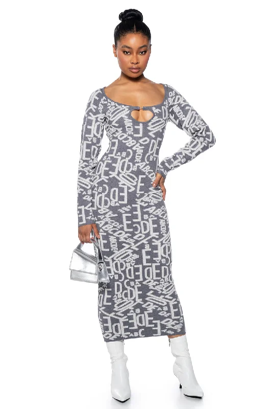 women's flowy dressesTALK ABOUT IT KNIT MIDI DRESS