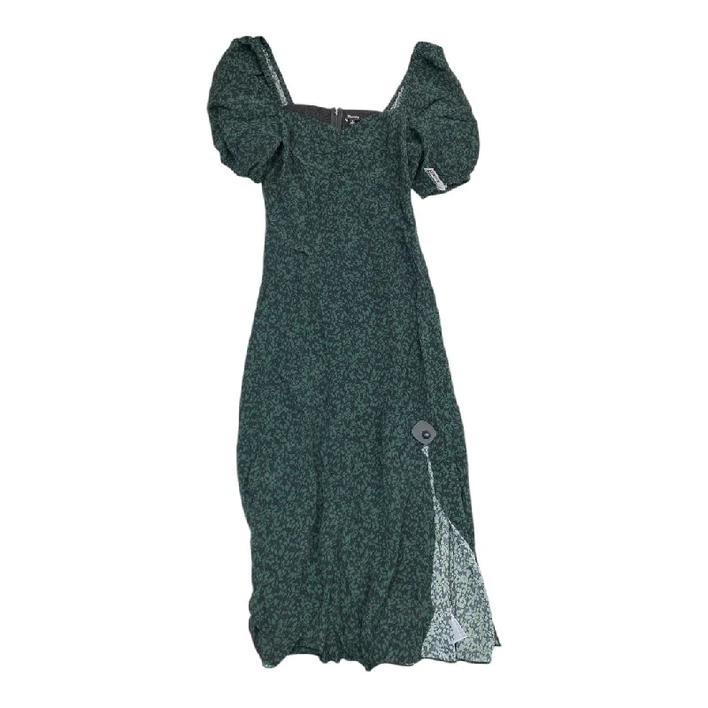 Cheetah Print DressDress Casual Maxi By Madewell In Green, Size: 8