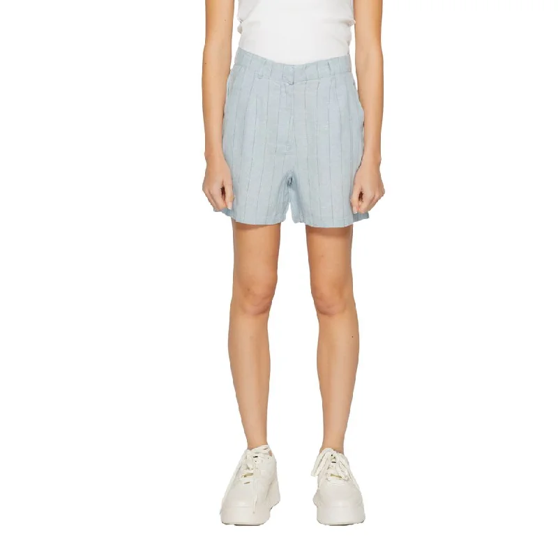 women's tall shortsVero Moda blue Linen Women's Short