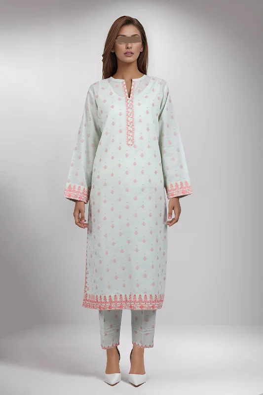 Cotton Jacquard Embroidered Stitched 2 Piece (Shirt/Trouser)