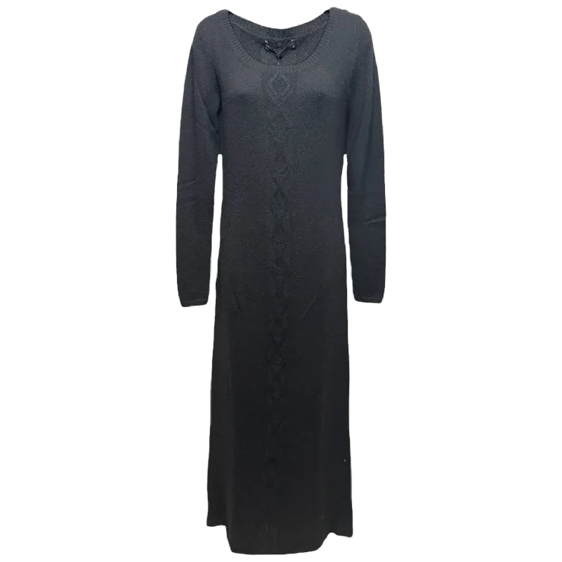 women's limited-edition dressesLarimer Royal Alpaca Maxi Sweater Dress By Peruvian Connection In Black, Size: S