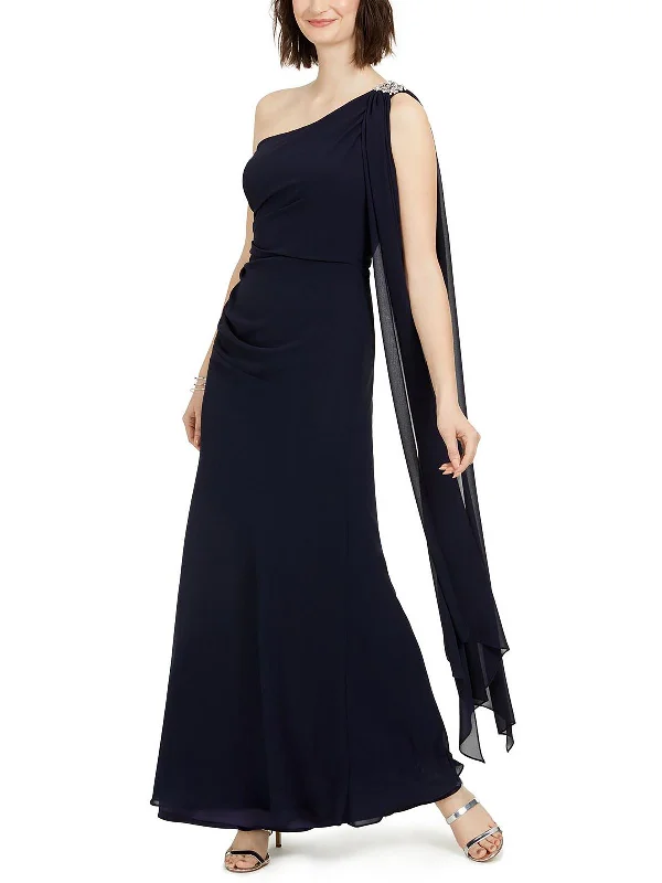 Plunging Neckline DressWomens Embellished Maxi Evening Dress