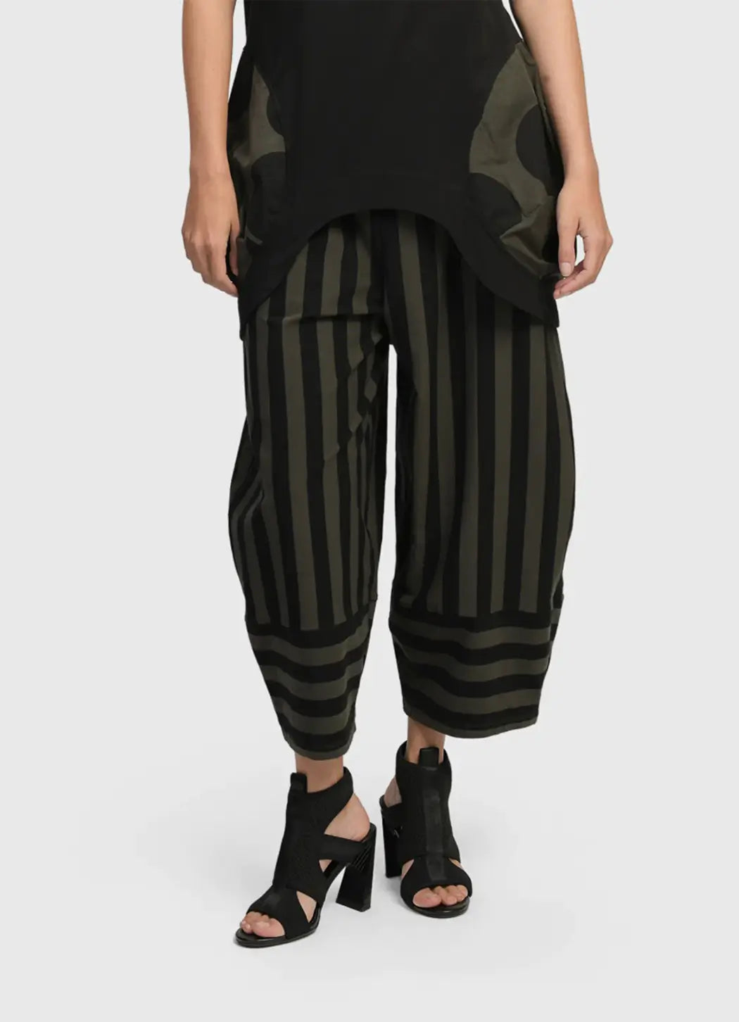 women's low-rise pantsAlembika Khaki Stripe Pant