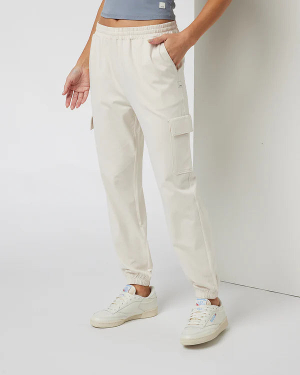 women's denim pantsBoyfriend Cargo Jogger - Milkweed Heather