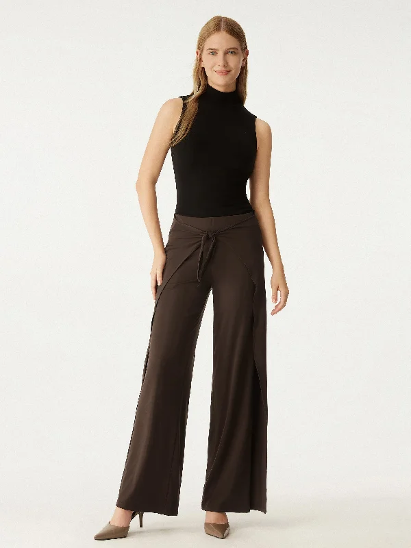 women's spring pantsPull-On Tencel Wide Leg Pant