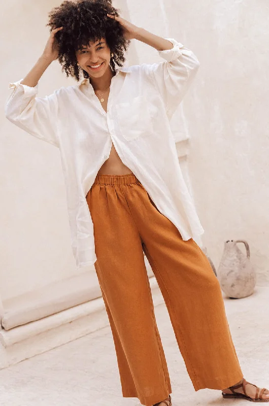 women's designer pantsSUMMER Pants - ochre linen