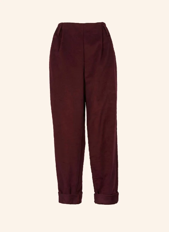 women's sweatpantsWilma Trousers - Aubergine Moleskin