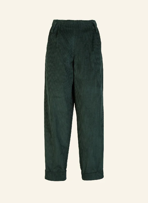 women's skiing pantsWilma - Bottle Green Corduroy Trousers