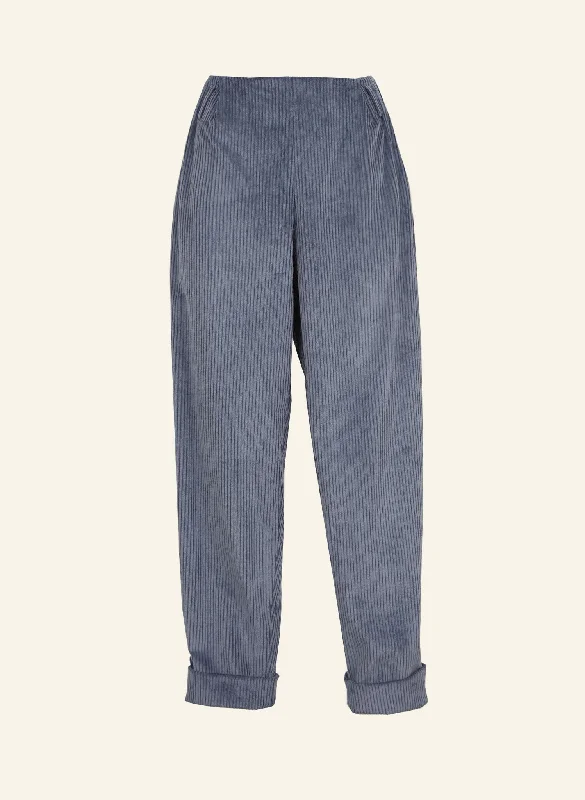 women's cool pantsWilma - Chalk Blue Corduroy Trousers