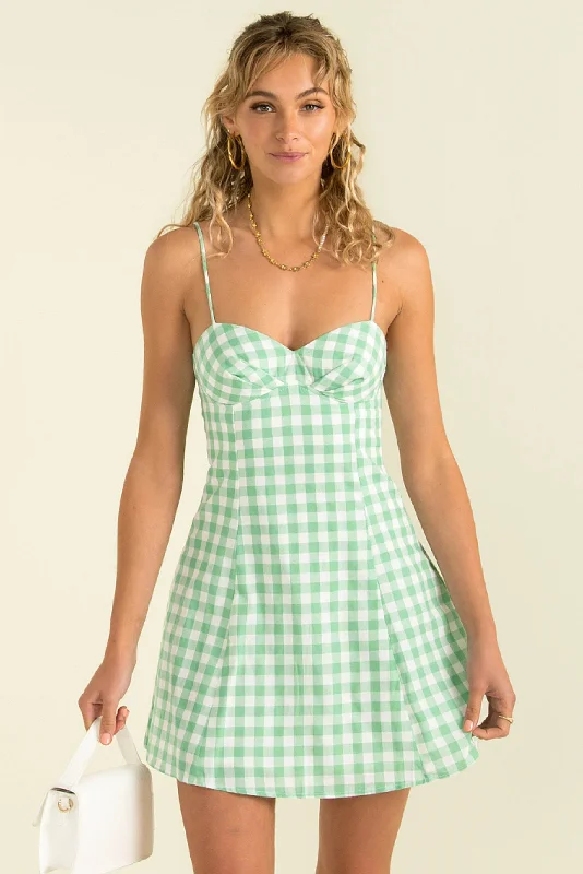 women's tall dressesFargo Dress / Green Check