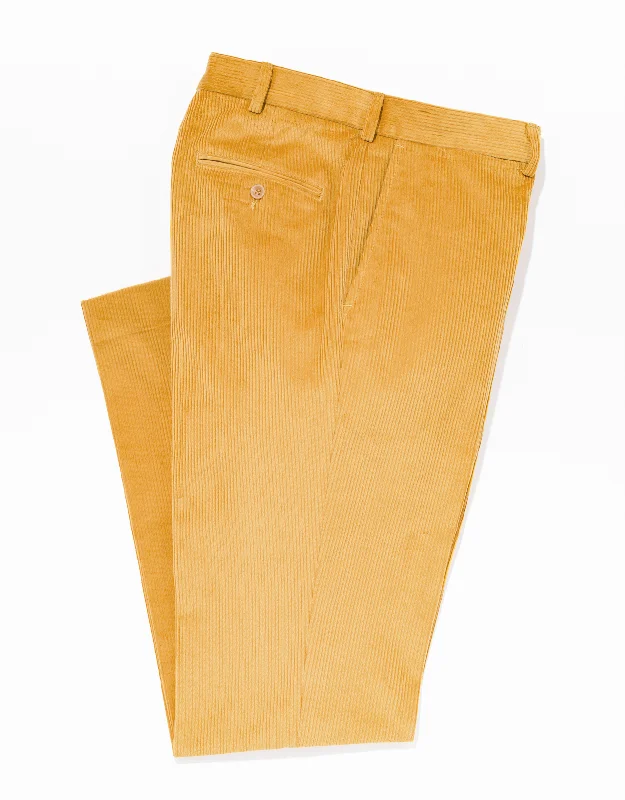 women's casual Friday dressesGOLD CORDUROY PANTS