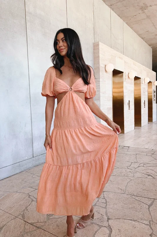 women's velvet dressesIsla Dress / Peach