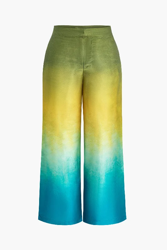 women's retro dressesPlus Size Ombre Wide Leg Pants