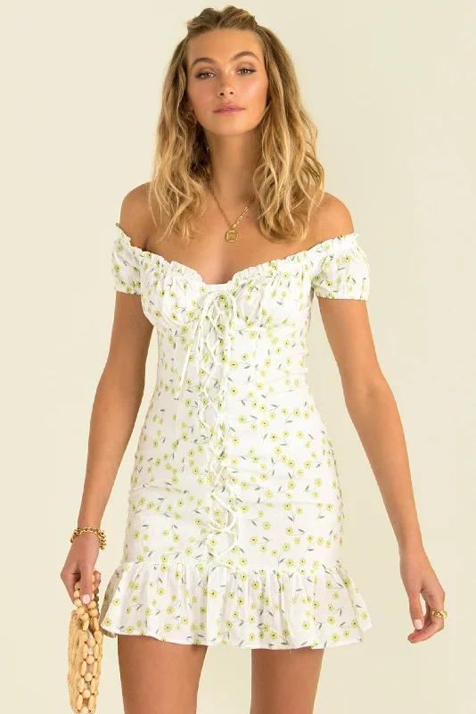 women's mini dressesMonroe Dress / Green Floral