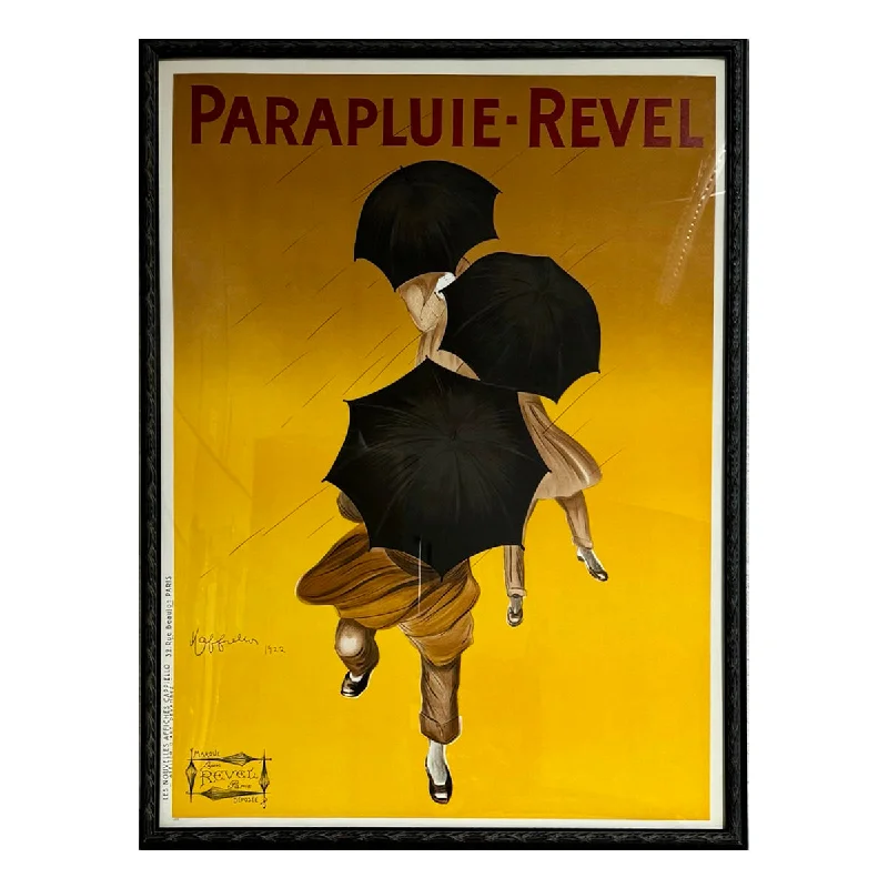 Satin Dress"Parapluie Revel" Lithograph of Vintage Poster 1997