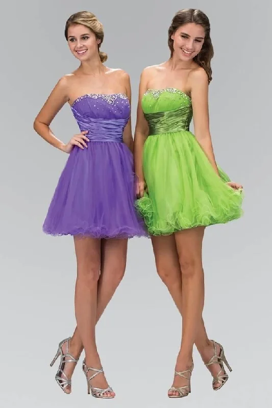 women's fashionable dressesStrapless Prom Short Dress Formal Homecoming