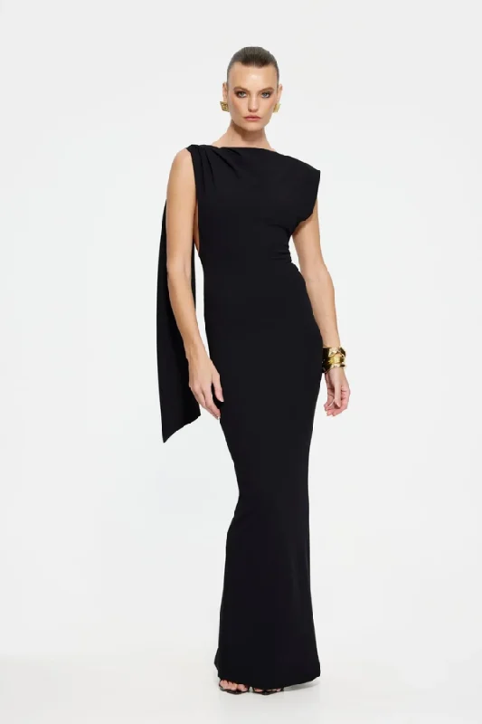 women's stretchy dressesAudrey Gown Black