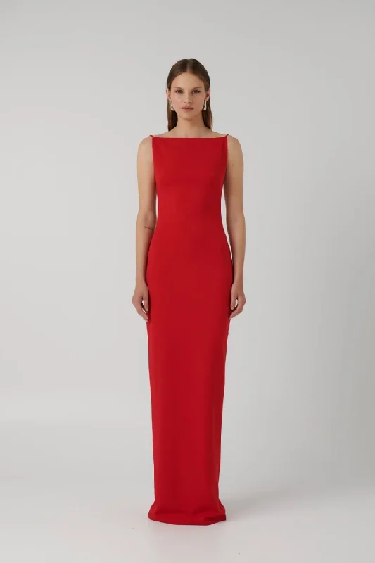 women's satin dressesGabbi Gown Red