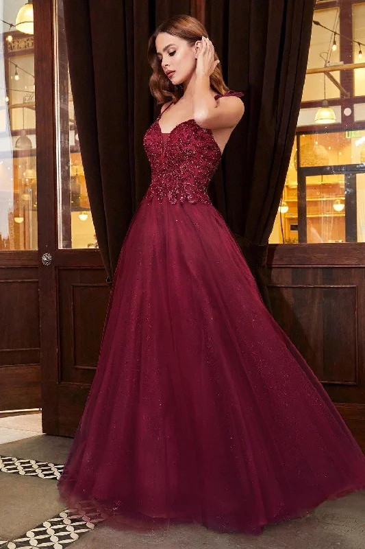 Shift DressCinderella Divine CD0178 Glitter Long Ball Gown Formal  Dress