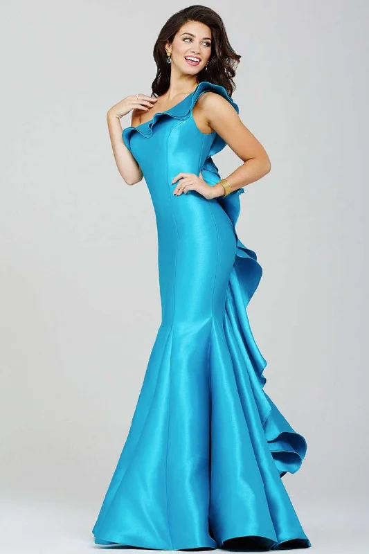 women's easy-to-wear dressesJovani 34068 One-Shoulder Long Prom Dress