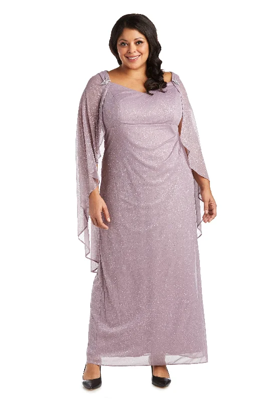 R&M Richards 2384W Long Plus Size Formal Cape Gown Sale