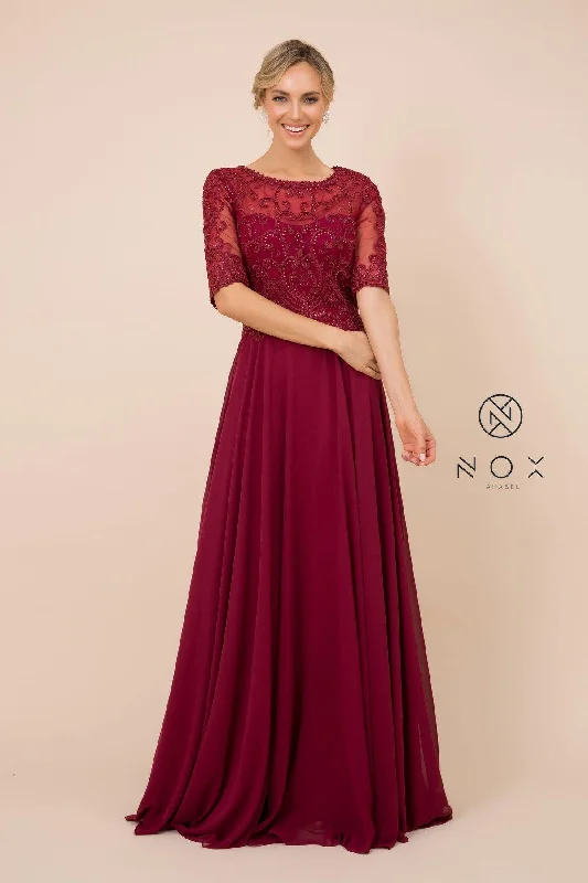 Long Gown With Embellished Bodice Formal Dress