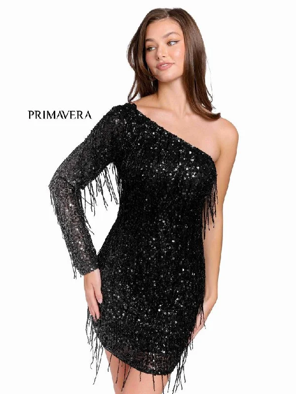 women's travel dressesPrimavera Couture Beaded Short Prom Dress 3858