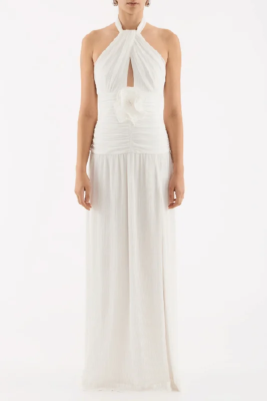 Casual Chic DressGuinevere Halter Gown Ivory