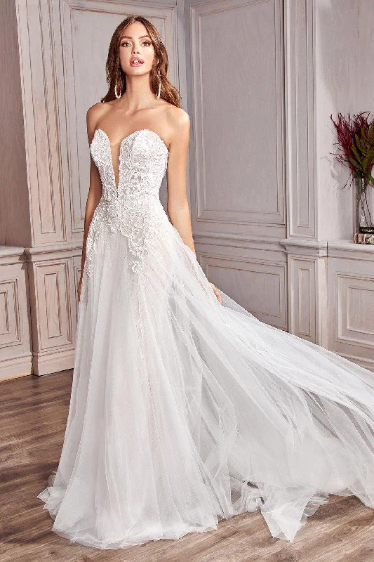 Cinderella Divine CD936W Strapless Long Bridal Gown