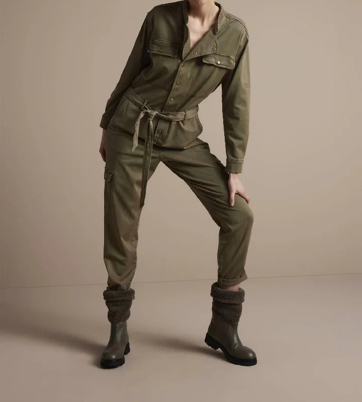 women's jumpsuits with short sleevesAdmiral Jumpsuit In Clay